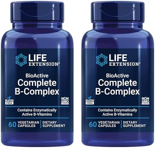 Life Extension Bioactive Complete B-Complex, Heart, Brain and Nerve Support, Healthy Energy, Metabolism, Complete B Complex, 60 Vegetarian Capsules