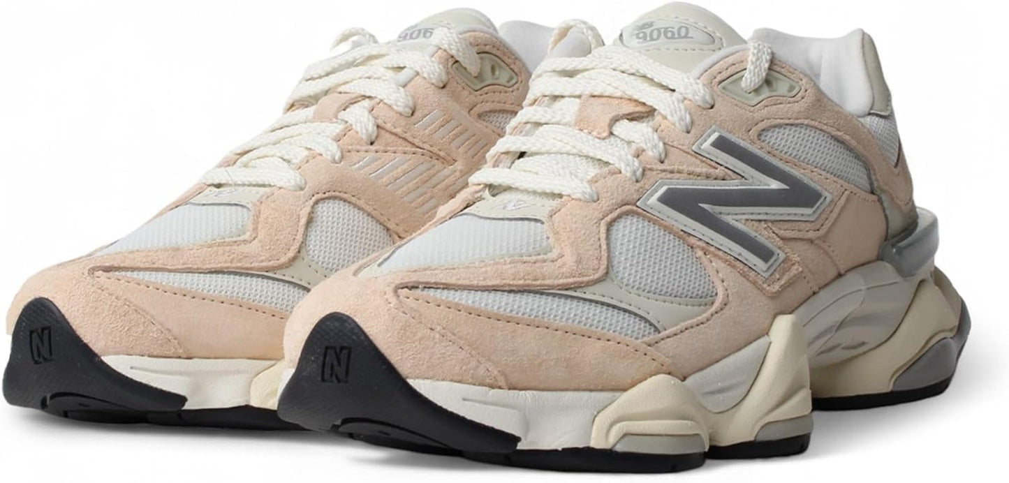 New Balance 9060 Men's Sneakers, Vintage Rose/Sea Salt/Silver Metallic, Size 13